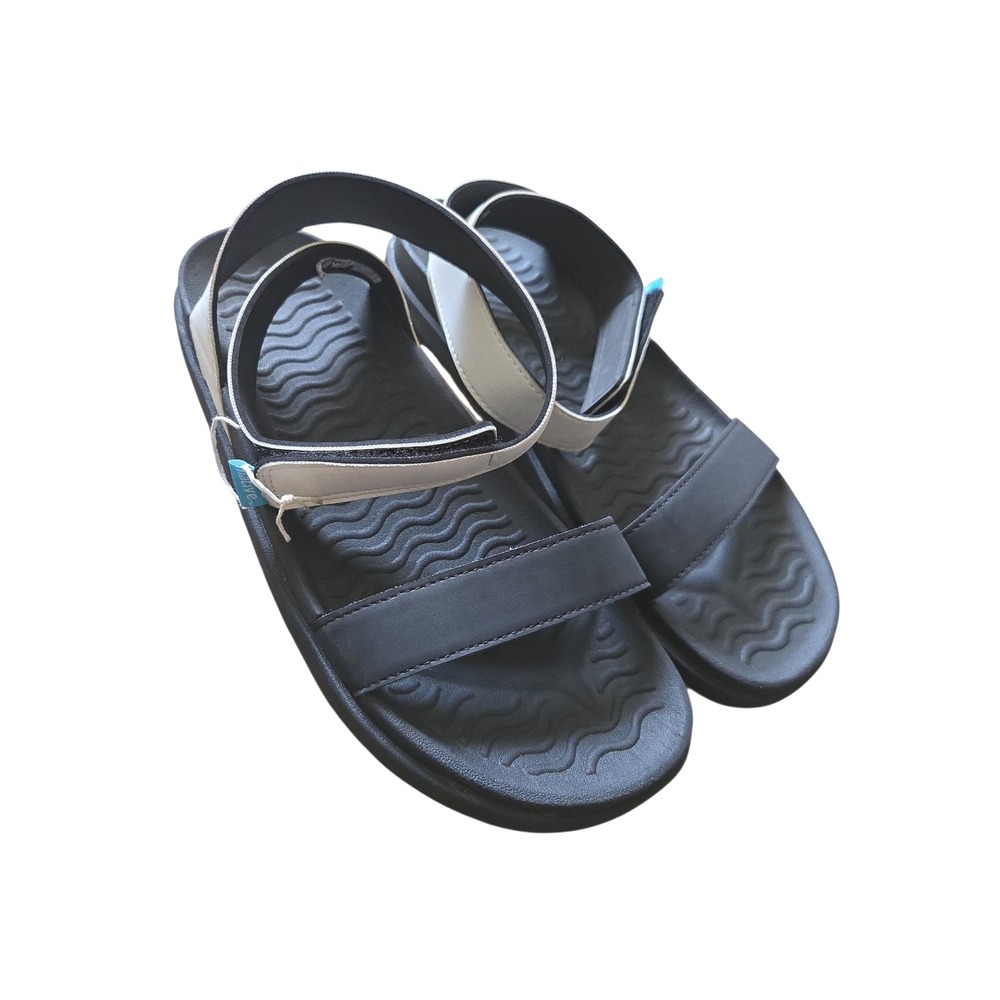 Native Shoes Juliet Sandals Womens 10 Black White Strappy Sporty Water‎ Friendly